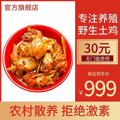 淘宝天猫土鸡农村散养鸡主图直通车
