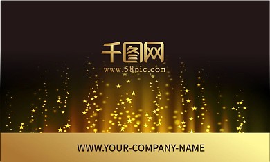金色简约黑金风商务矢量创意高档名片