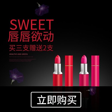 唇釉天然化妆品唇膏口红直通车促销主图优惠