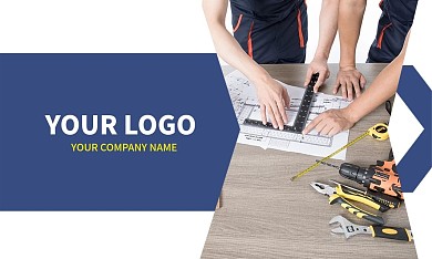 简约商务装修名片