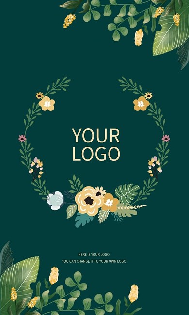 鲜花绿色服装名片绿叶服饰工作证竖版简约