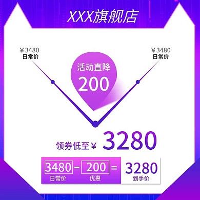 天猫大促双11格趋势图直通车主图模板