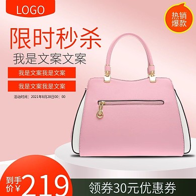 天猫淘宝女包包包小清新主图设计模板