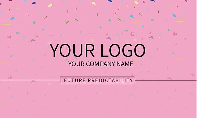 粉色可爱礼花名片