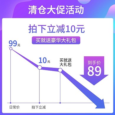 品牌夏季反季清仓秒杀时尚主图psd