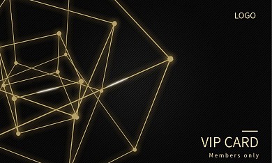原创科技风简约抽象渐变线条会员卡名片