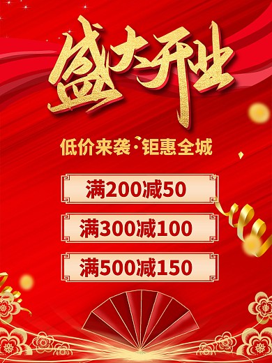 盛大开业活动海报