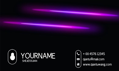 黑色简约渐变图案商务名片设计