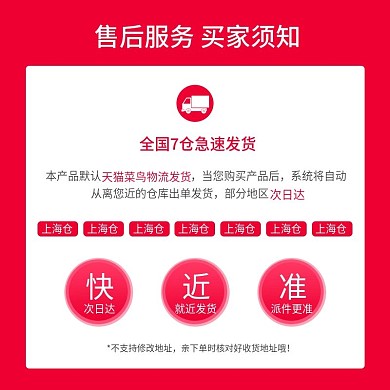 电商淘宝大促售后服务买家须知发货通知主图