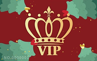 圣诞清新会员卡贵宾卡