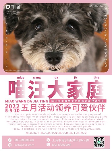 宠物可爱主题宣传单