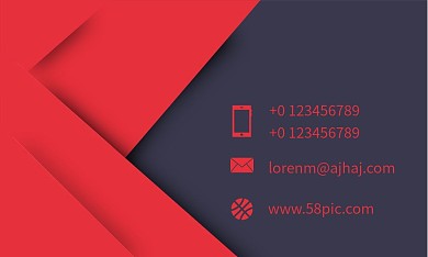 原创简约红色名片