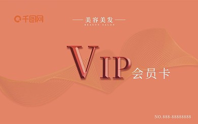 美容美发会员卡（简约线条风）