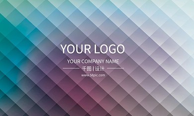 几何渐变商务科技名片模板