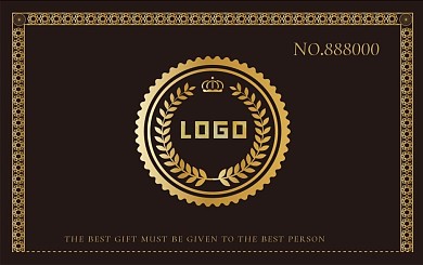 会员卡VIP黑色金色商务卡大气高端