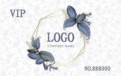 小清新会员卡紫色VIP简约大气礼品卡