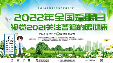 全国爱眼日内容型展板上下一套