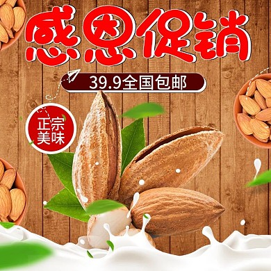 坚果感恩节淘宝主图直通车