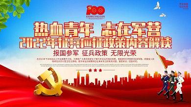 八一建军节征兵宣传展板