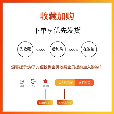电商淘宝收藏加购模板详情关联直通车主图
