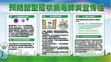 新冠肺炎宣传栏展板