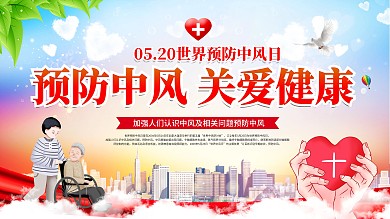 世界预防中风日健康教育展板