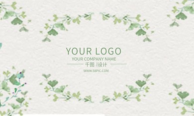 清新手绘花朵名片设计PSD源文件