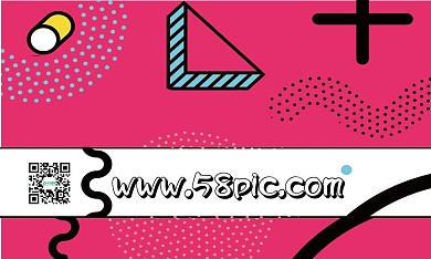 孟菲斯创意图形设计名片