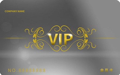 高档酒店会员卡银黑高光简约