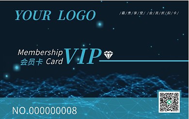 高档科技感vip会员卡
