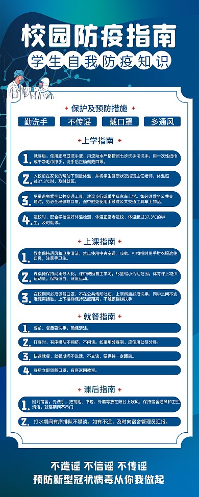 大学生校园防疫指南自我防疫知识