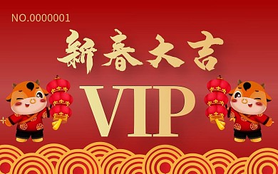 新年会员卡贵宾卡VIP卡