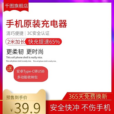 手机配件充电器电商主图