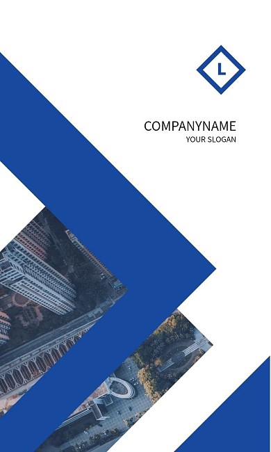 简约蓝色商务名片