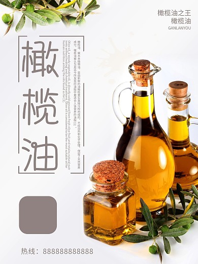 橄榄油海报设计传单
