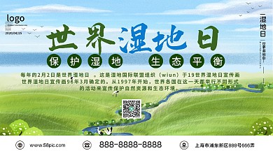 世界湿地日内容型展板