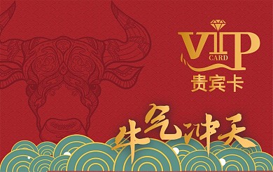 新年购物卡VIP卡片