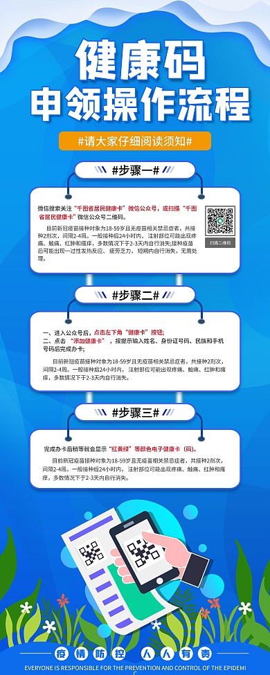 健康码通行码防疫通行证流程展架