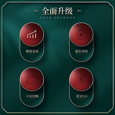 国潮微立体中国风产品卖点参数大促主图