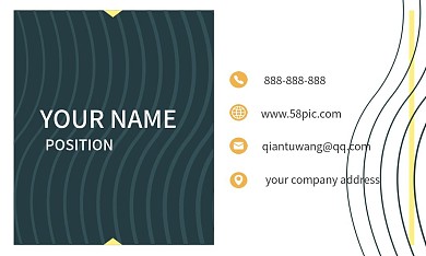 矢量绿色几何名片