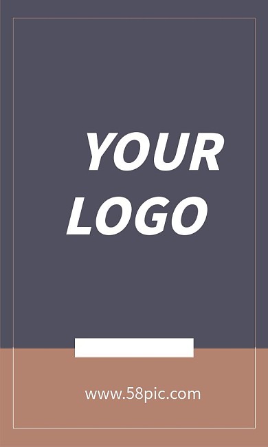 竖版清新简约商务名片