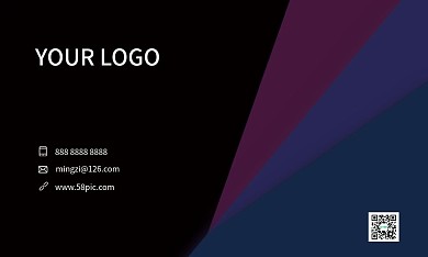 黑色大气几何商务名片