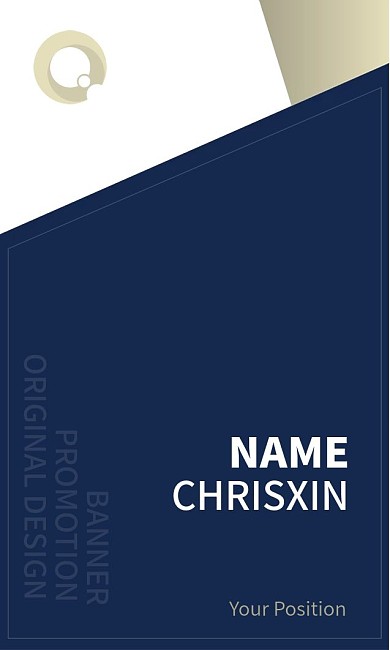 深蓝色设计感公司名片通用简约