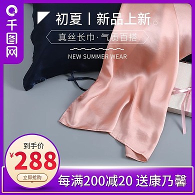 天猫淘宝服装鞋业丝巾主图模版直通车主图