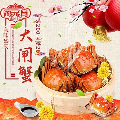 电商淘宝闹元宵食品直通车模板