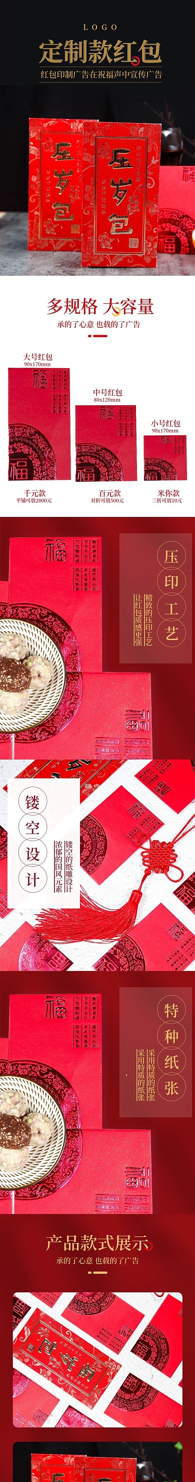新年年货节过年婚庆红包详情页