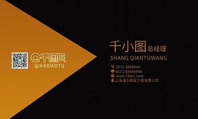 高端大气简洁商务黑金名片
