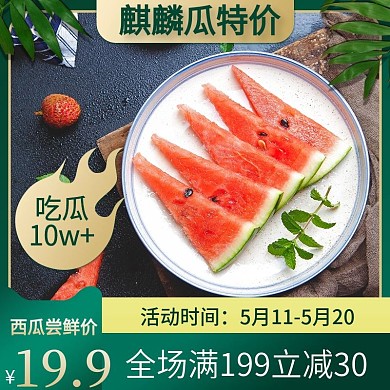 西瓜主图直通车图夏季简约小清新