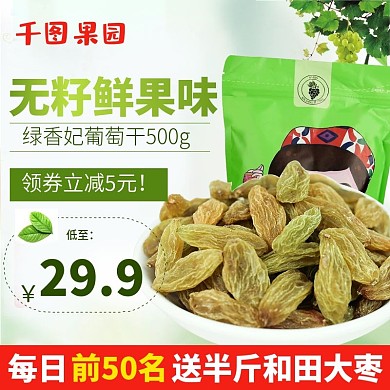 简约绿香妃葡萄干直通车主图