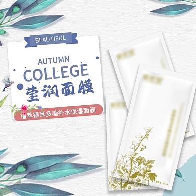 电商淘宝天猫简约小清新护肤品面膜主图